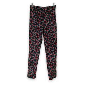 🍒 Cherry Print Skinny Slacks (Size 4)